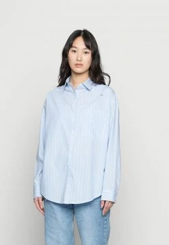 Hollister Co. PREP SHIRTING - Hemdbluse - Blue/white | Damen