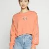Hollister Co. PRINT FASHION LOGO CREW - Sweatshirt - Coral | Damen