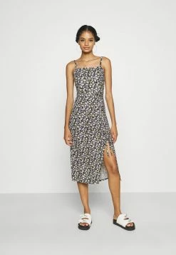 Hollister Co. CHAIN MIDI DRESS - Jerseykleid - Black/multi Coloured | Damen