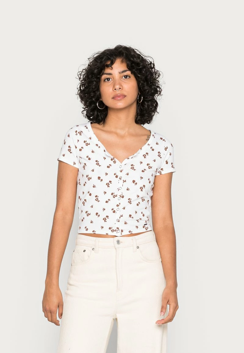 Hollister Co. Strickjacke - White/brown Ditsy | Damen 3 Hollister Co. Strickjacke - White/brown Ditsy | Damen