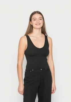 Hollister Co. BARE SEAMLESS V TANK - Top - Casual Black | Damen