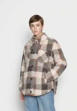 Hollister Co. SHERPA PLAID SHACKET - Übergangsjacke - Grey Plaid | Damen
