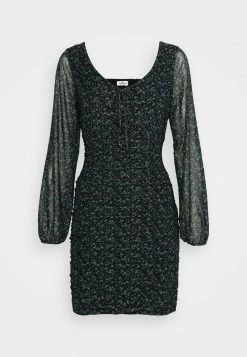 Hollister Co. RUCHED SHORT DRESS - Freizeitkleid - Black | Damen -Hollister Geschäft 5a074b18a6a44e81abacfccb3e8142b5