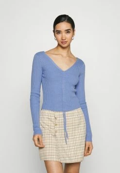 Hollister Co. SLIM CINCH FRONT N BACK - Strickpullover - Medium Blue | Damen -Hollister Geschäft 5b73fada6fa742c1bcdbcdf8a1281621
