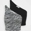 Hollister Co. ONE SHOULDER TIE 2 PACK - Top - Black | Damen -Hollister Geschäft 5e225e5aed034b769e6a19bdebb833e0