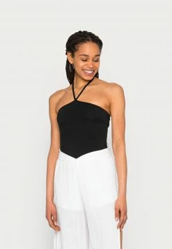 Hollister Co. BARE POINT HALTER - Top - Casual Black | Damen