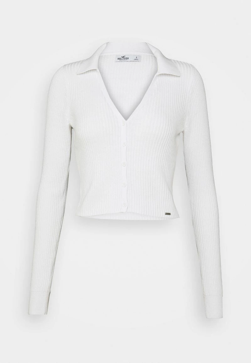 Hollister Co. SLIM BUTTON - Strickjacke - White | Damen 7 Hollister Co. SLIM BUTTON - Strickjacke - White | Damen – Bild 5