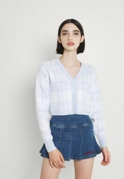 Hollister Co. EASY CROP CARDI - Strickjacke - Light Blue | Damen