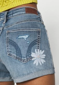 Hollister Co. PAINTED DAISY - Jeans Shorts - Blue Denim | Damen -Hollister Geschäft 6ac17e371cc04b5daaf3411d9cf92f14