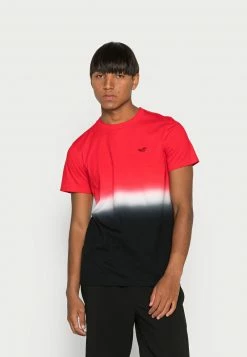 Hollister Co. CREW OMBRE - T-Shirt Print - Red/white/black Ombre | Herren