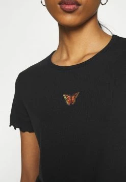 Hollister Co. MAY TEE - T-Shirt Print - Black | Damen -Hollister Geschäft 6db145352da04aeabf2417c3fbb6d60d