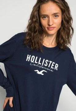 Hollister Co. TIMELESS LOGO TEE - Langarmshirt - Navy | Damen -Hollister Geschäft 704bfb7981a1448a83e62f71322236ff