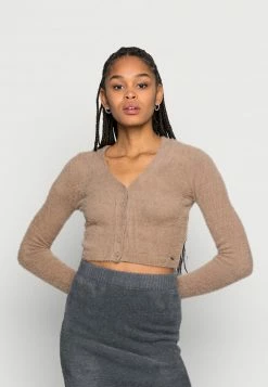 Hollister Co. CROP CARDI - Strickjacke - Portabella | Damen