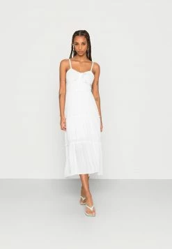 Hollister Co. BARE MIDI - Freizeitkleid - Solid White | Damen