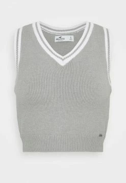 Hollister Co. Strickpullover - Light Grey White Tipping | Damen -Hollister Geschäft 8228bae9c0814e20a4feab7b985dc15d