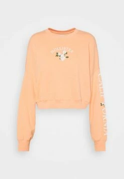 Hollister Co. PRINT FASHION LOGO CREW - Sweatshirt - Coral | Damen -Hollister Geschäft 8249c76b43fc4b258aa78faa7bcee570