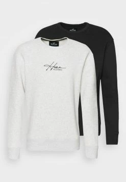 Hollister Co. LIGHTWEIGHT TERRY CREWS 2PACK - Sweatshirt - Black | Herren -Hollister Geschäft 82efea5df6894980910afbeeb1831ab9