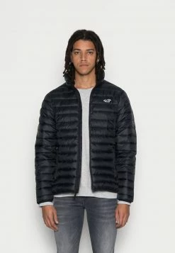 Hollister Co. MOCKNECK PUFFER - Übergangsjacke - Black | Herren