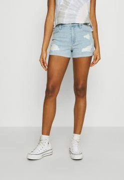 Hollister Co. CURVY DEST - Jeans Shorts - Light-blue Denim | Damen