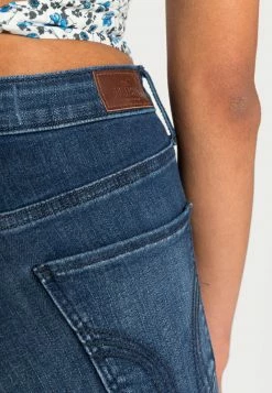 Hollister Co. CURVY CLEAN DARK - Jeans Skinny Fit - Blue Denim | Damen -Hollister Geschäft 89594975f40441a7b09f2d042666d8ac