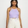 Hollister Co. BARE CROCHET HIGHNECK - Top - Lavender | Damen
