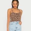 Hollister Co. BARE RUCHED BUST - Top - Brown | Damen -Hollister Geschäft 89ccf8d297d948aba83f022654ffa848