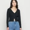 Hollister Co. TEXTURED BUTTON FLYAWAY - Strickjacke - Casual Black | Damen 1 Hollister Co. TEXTURED BUTTON FLYAWAY - Strickjacke - Casual Black | Damen -Hollister Geschäft 8ef4c2408ce24d689f746c2b114243ed