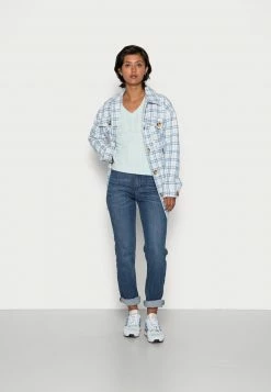 Hollister Co. ICON CABLE V NECK UPDATE - Strickpullover - Pale Blue | Damen -Hollister Geschäft 8f466281f5184a6fa7b6f17557ece48a