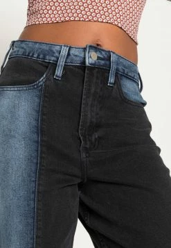 Hollister Co. CURVY TWO TONE VINT - Jeans Straight Leg - Black/blue | Damen -Hollister Geschäft 9082a05185d6430e8b414aa4a6f2a0de