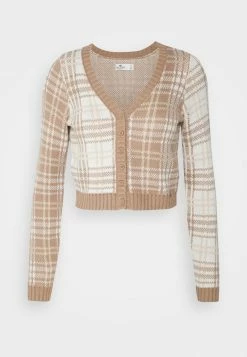 Hollister Co. Strickjacke - Neutral Plaid | Damen -Hollister Geschäft 90ffc9fc88a4475fbb0dd0aafa0d4516