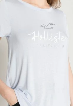 Hollister Co. EASY TEE - T-Shirt Print - Xenon | Damen -Hollister Geschäft 9707c5c6506d4f55b9859e3449fd3542