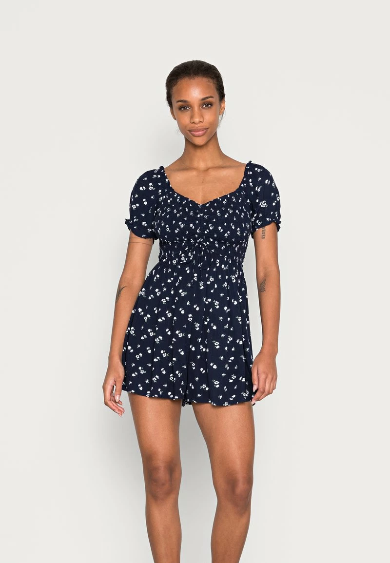 Hollister Co. ON OFF SHOULDER ROMPER - Jumpsuit - Navy Floral | Damen 3 Hollister Co. ON OFF SHOULDER ROMPER - Jumpsuit - Navy Floral | Damen
