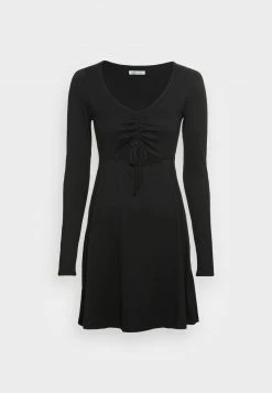 Hollister Co. CUTOUT CINCH FRONT DRESS - Jerseykleid - Black | Damen -Hollister Geschäft 99a7e6e97e6549d5b29d3f28fe9554a0