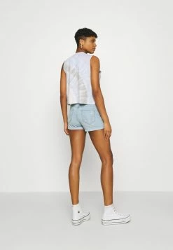 Hollister Co. CURVY DEST - Jeans Shorts - Light-blue Denim | Damen -Hollister Geschäft 9b2ce97642d14dcca726a7e4b5f95a63