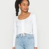 Hollister Co. Langarmshirt - Bright White | Damen -Hollister Geschäft a2a616d2c46b49c79fcee819c98fd8fe