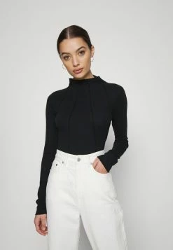 Hollister Co. SEAMED MOCK - Langarmshirt - Casual Black | Damen