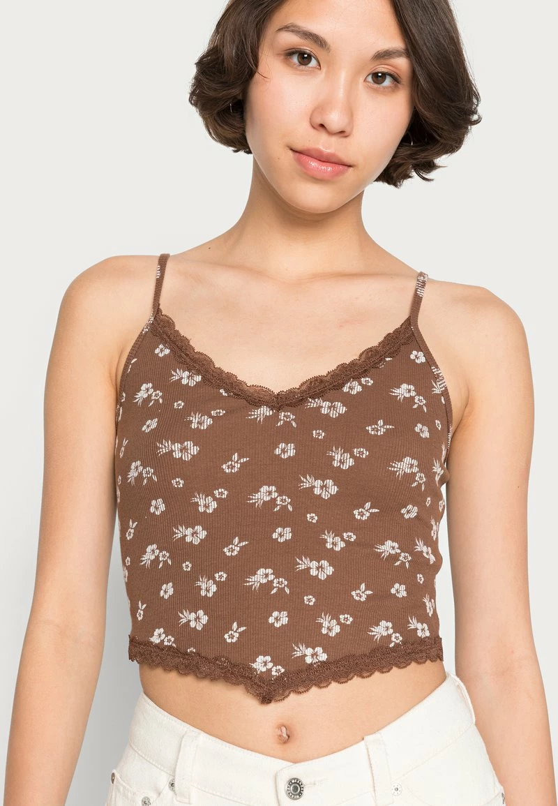 Hollister Co. BARE TRIM CAMI - Top - Brown | Damen 7 Hollister Co. BARE TRIM CAMI - Top - Brown | Damen – Bild 5