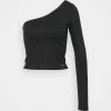 Hollister Co. FESTIVE ONE SHOULDER - Langarmshirt - Casual Black Sparkle | Damen -Hollister Geschäft a9e5a2e2ae304b38b798f301f3ac0333
