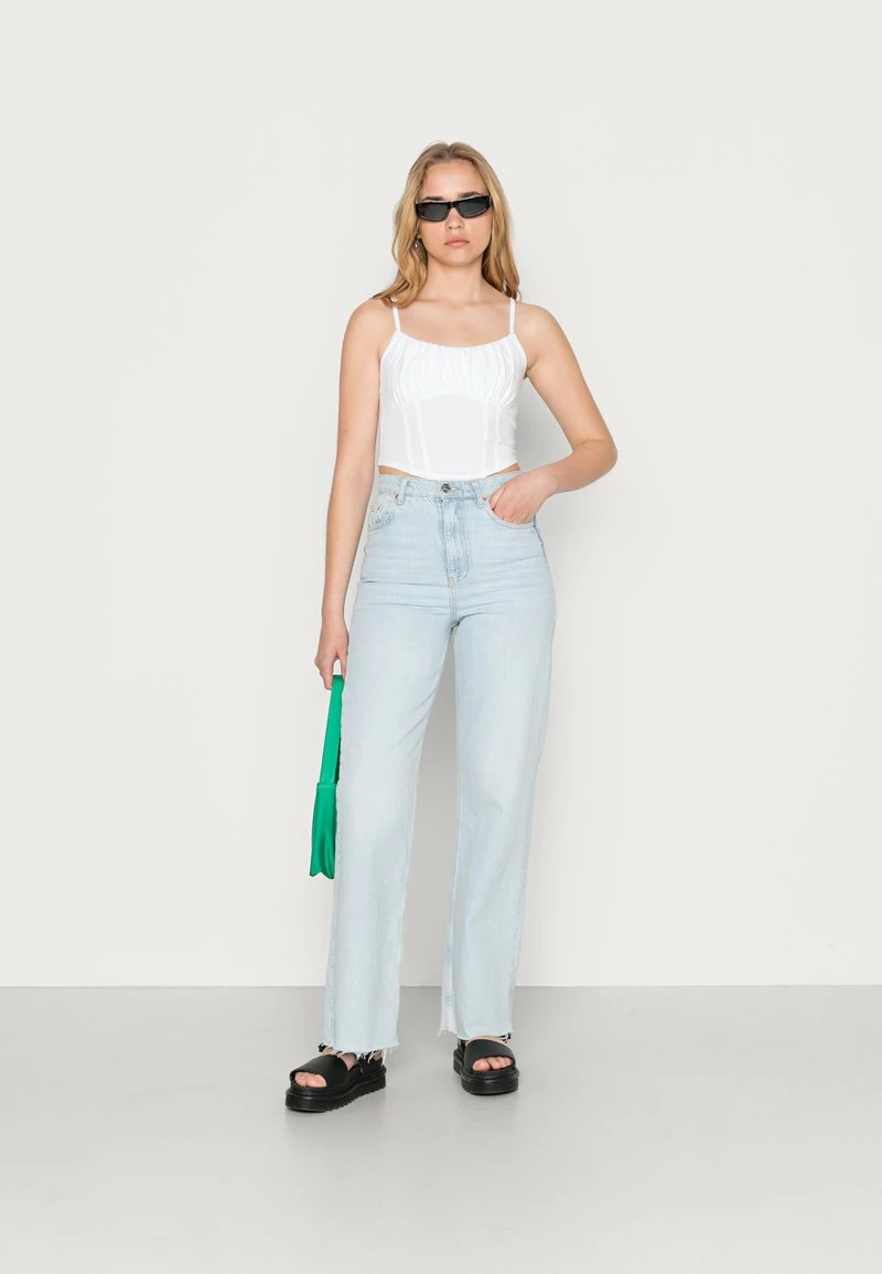 Hollister Co. BARE RUCHED BUST SEAMED WAIST - Top - Bright White | Damen 4 Hollister Co. BARE RUCHED BUST SEAMED WAIST - Top - Bright White | Damen – Bild 2