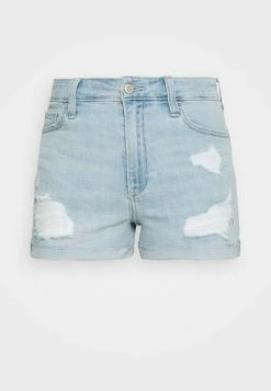 Hollister Co. CURVY DEST - Jeans Shorts - Light-blue Denim | Damen -Hollister Geschäft accf5d2fb73e414f9b7a15211fb0c502