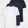 Hollister Co. CREW CORE 3 PACK - T-Shirt Basic - White/black Multi/navy | Herren -Hollister Geschäft ae0d6bf0fecd42e69c25fd449904a8ff