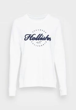 Hollister Co. LOGO CREW - Sweatshirt - Bright White | Damen -Hollister Geschäft ae85317053b5450fb04c81450f9ec0b8