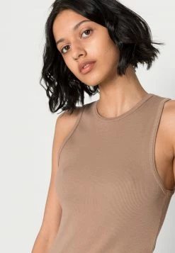 Hollister Co. HIGH NECK EXPOSED SEAM SHORT DRESS - Strickkleid - Brown Solid | Damen -Hollister Geschäft b36a0c86d86f4bc981cfc8b162fcc6ed