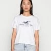 Hollister Co. TIMELESS LOGO - T-Shirt Print - White | Damen -Hollister Geschäft b7c0a9e1680f4c0aa7ffc6e83d571790