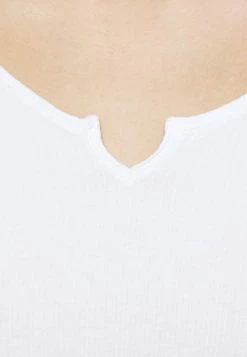 Hollister Co. NOTCH NECK - Langarmshirt - White | Damen -Hollister Geschäft ba037e10d1b145808563f8010af76a99