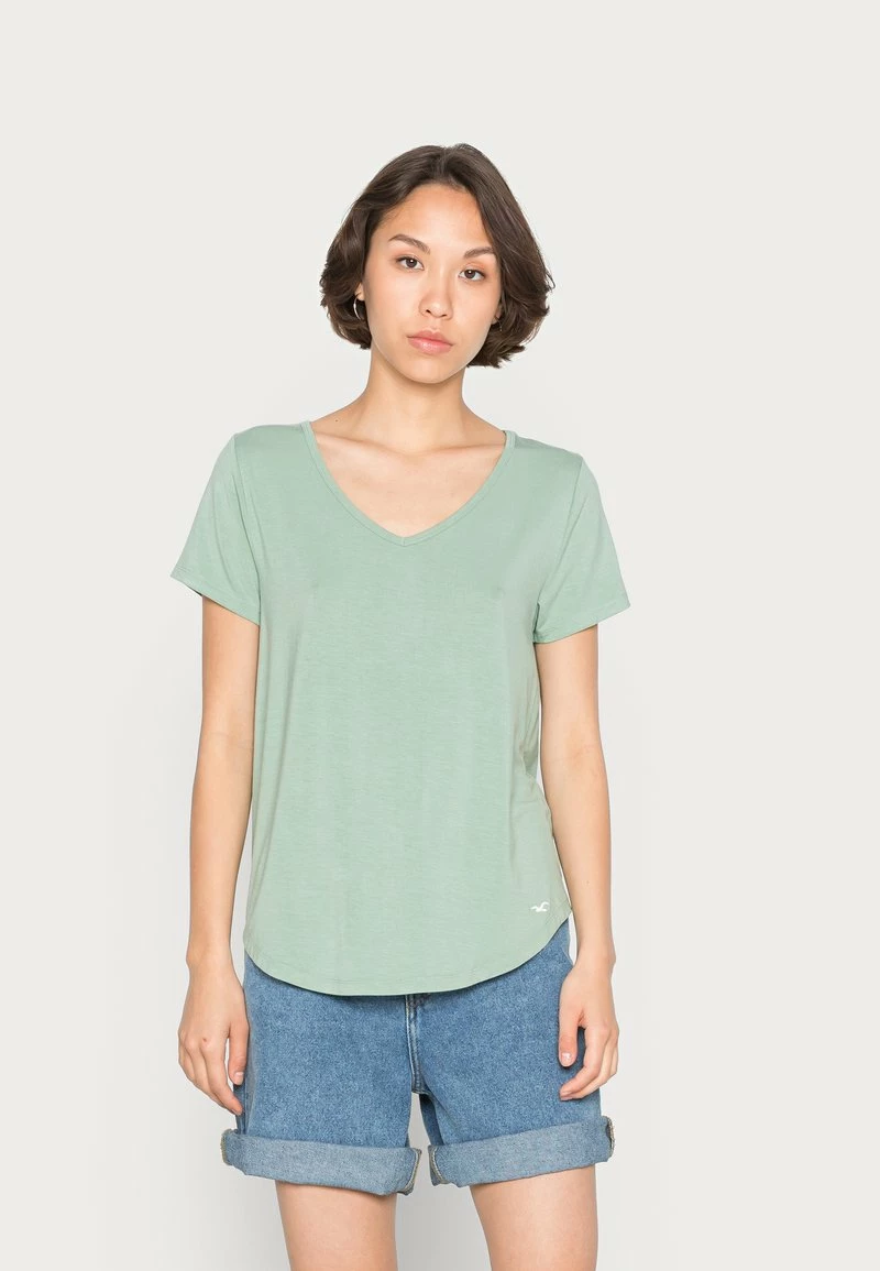 Hollister Co. EASY VEE 3 PACK - T-Shirt Basic - White/black/green Bay | Damen 6 Hollister Co. EASY VEE 3 PACK - T-Shirt Basic - White/black/green Bay | Damen – Bild 4
