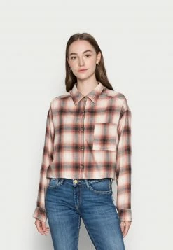 Hollister Co. Hemdbluse - White/black/cinnabar Plaid | Damen
