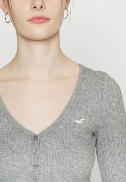 Hollister Co. ICON COZY HENLEY - Langarmshirt - Grey | Damen -Hollister Geschäft bf0ceae8bfb44ba78f40a67057c61035