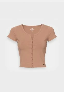Hollister Co. SIDE UP - T-Shirt Basic - Portabella | Damen -Hollister Geschäft c09b04126ef34282887adcc87bd548a4