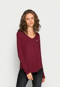 Hollister Co. EASY ICON VEE - Langarmshirt - Zinfandel | Damen